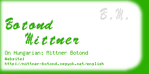 botond mittner business card